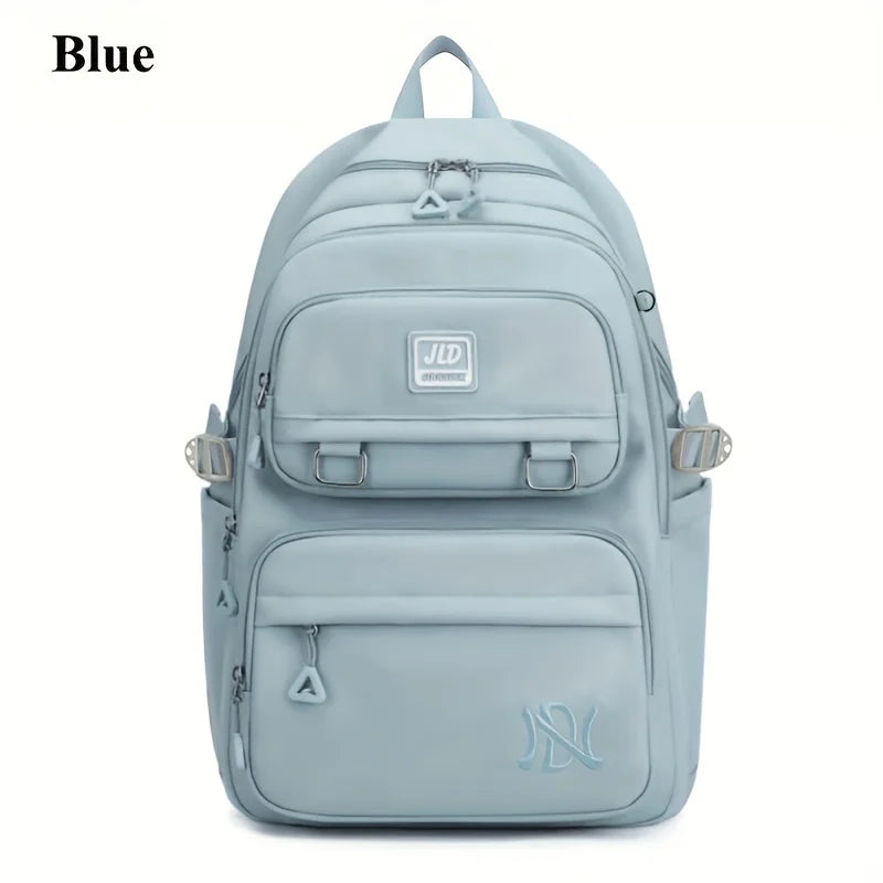 Large Capacity Waterproof Nylon Backpack – Stylish & Versatile Double Shoulder Bag for Students and Travel