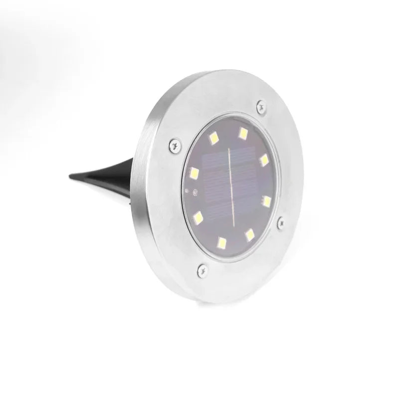 IP68 LED Outdoor Solar Power Ground Light Solar Path Deck Lights Underground Light Yard Driveway Lawn Garden Decor Lighting