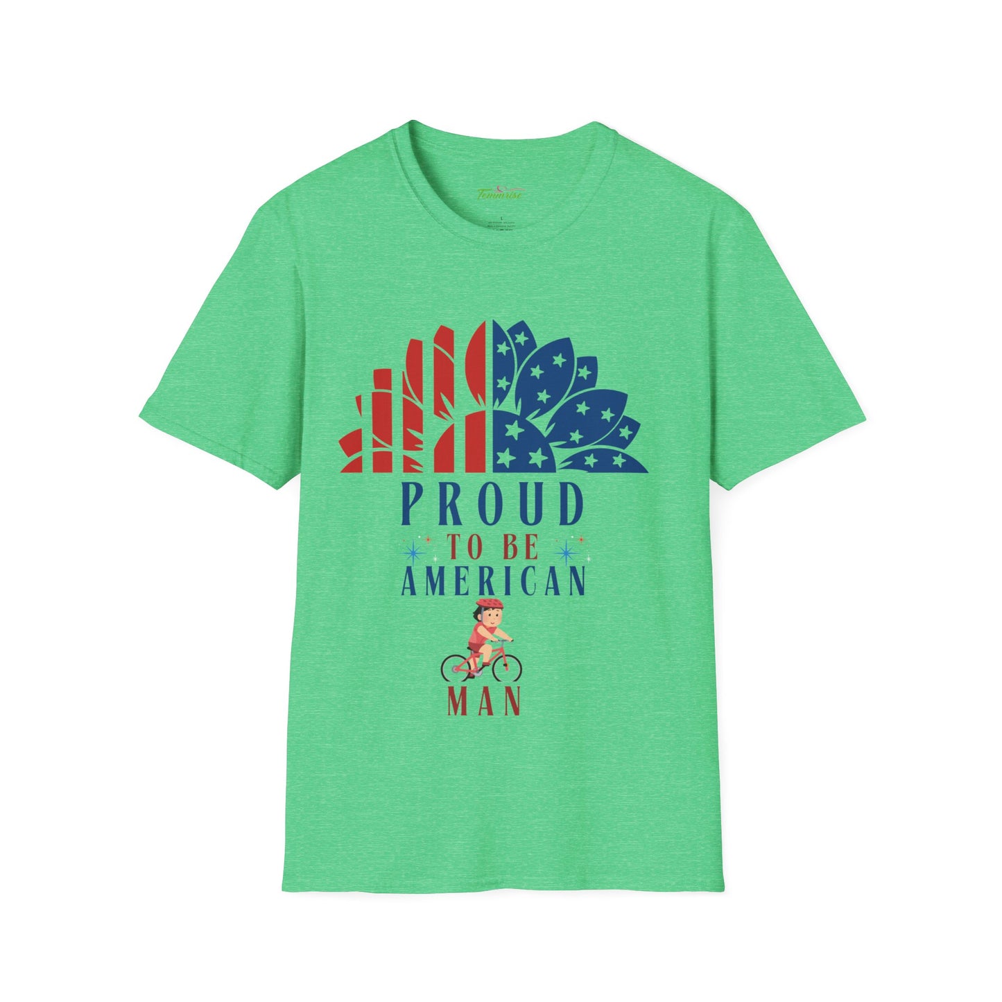 Proud to be American Man - Unisex Softstyle T-shirt  | 4th of July | Patriotic Unisex Softstyle T-shirt   | Summer T-shirt | USA Proud T- shirt | Comfort & Designer T-shirt | Gift idea for Independence Day