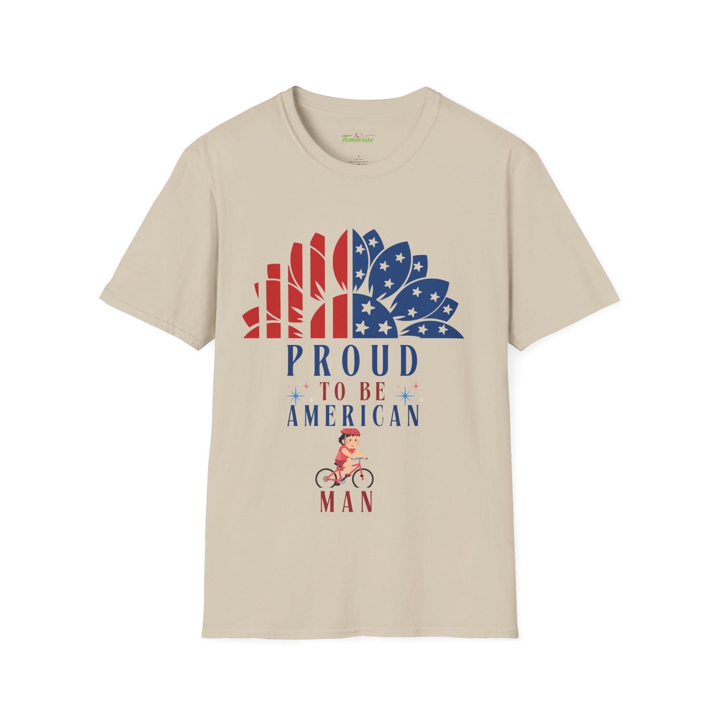 Proud to be American Man - Unisex Softstyle T-shirt  | 4th of July | Patriotic Unisex Softstyle T-shirt   | Summer T-shirt | USA Proud T- shirt | Comfort & Designer T-shirt | Gift idea for Independence Day