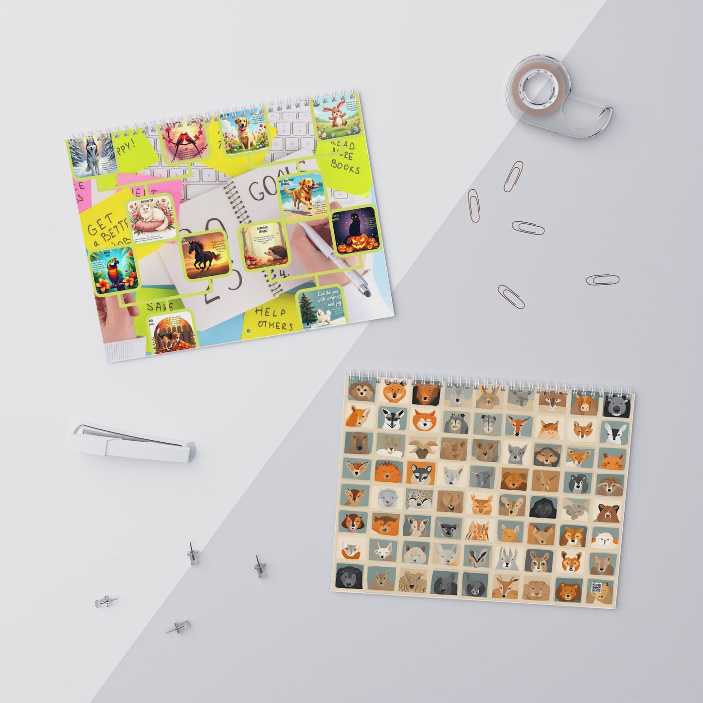 Animals Monthly Theme Wall Calendar 2025 | Gifts Giving Season