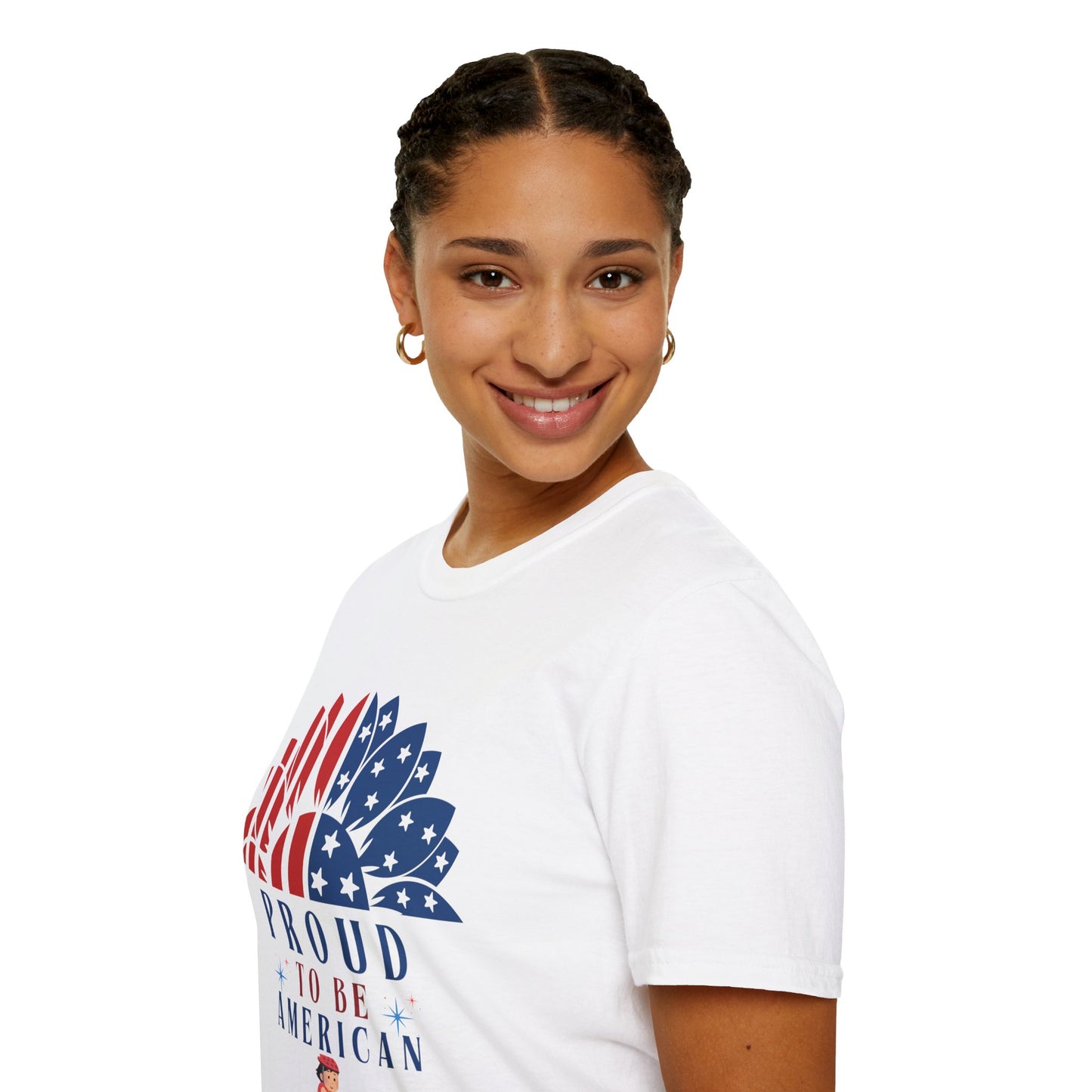 Proud to be American Man - Unisex Softstyle T-shirt  | 4th of July | Patriotic Unisex Softstyle T-shirt   | Summer T-shirt | USA Proud T- shirt | Comfort & Designer T-shirt | Gift idea for Independence Day