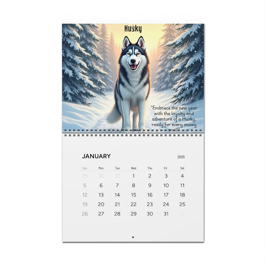 Animals Monthly Theme Wall Calendar 2025 | Gifts Giving Season