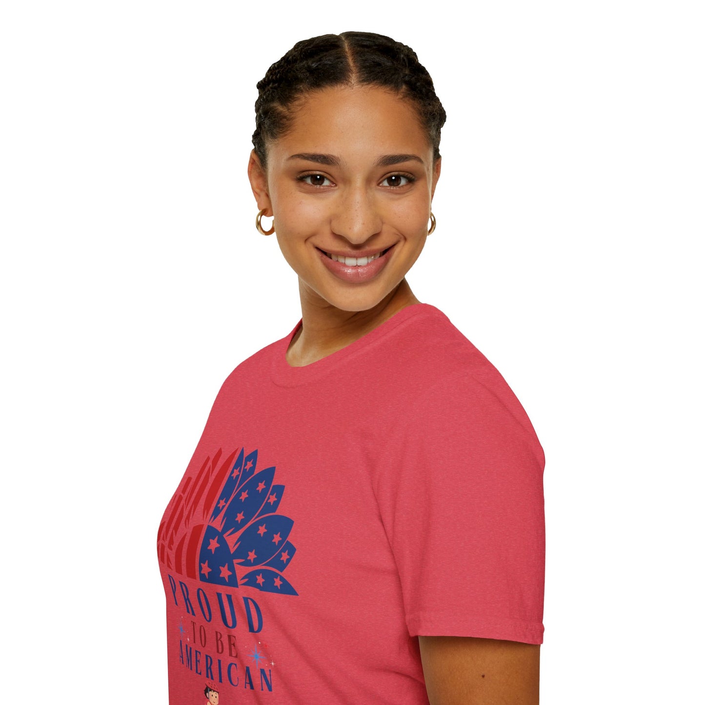 Proud to be American Man - Unisex Softstyle T-shirt  | 4th of July | Patriotic Unisex Softstyle T-shirt   | Summer T-shirt | USA Proud T- shirt | Comfort & Designer T-shirt | Gift idea for Independence Day