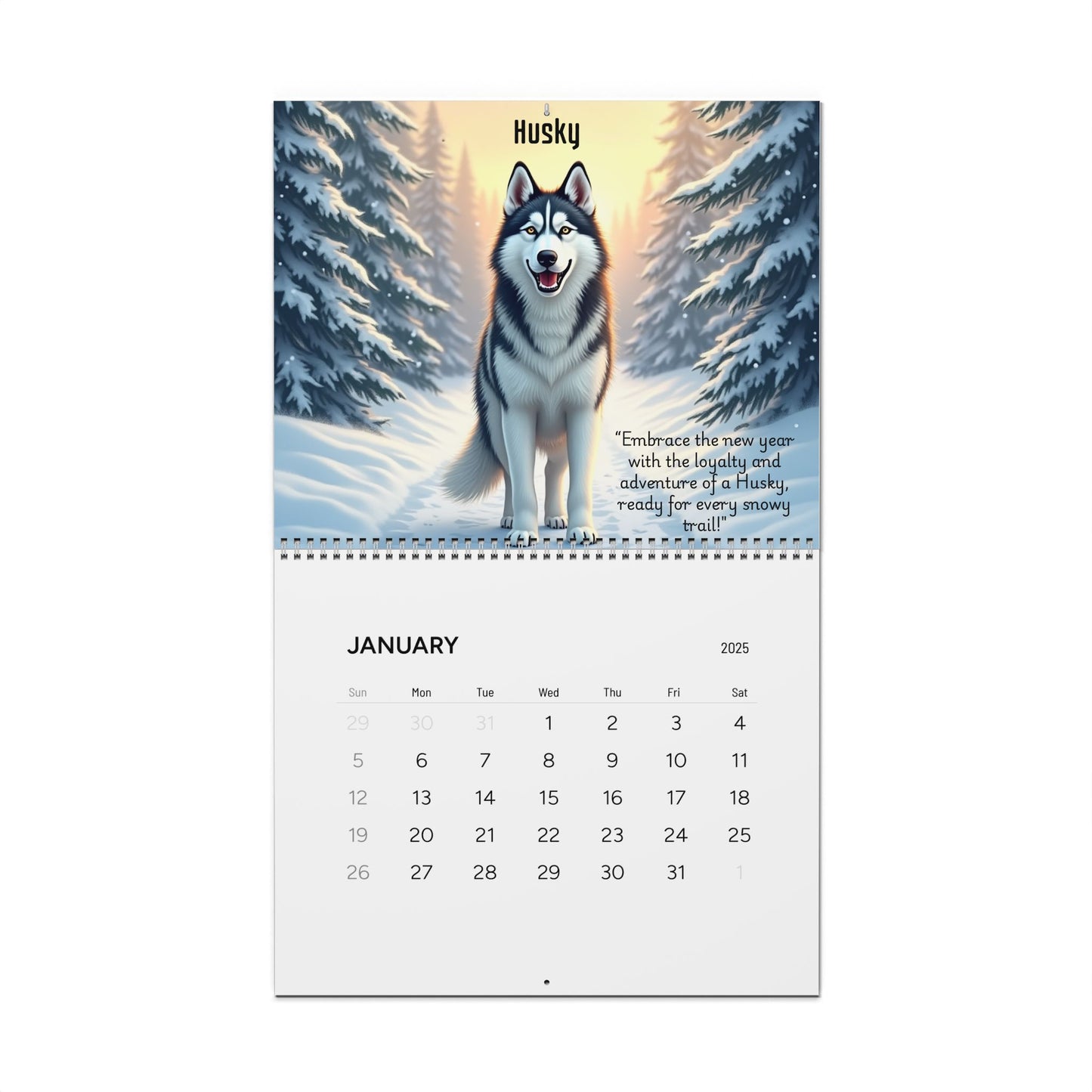 Animals Monthly Theme Wall Calendar 2025 | Gifts Giving Season
