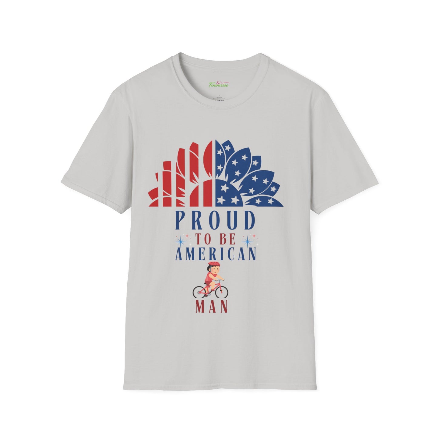 Proud to be American Man - Unisex Softstyle T-shirt  | 4th of July | Patriotic Unisex Softstyle T-shirt   | Summer T-shirt | USA Proud T- shirt | Comfort & Designer T-shirt | Gift idea for Independence Day