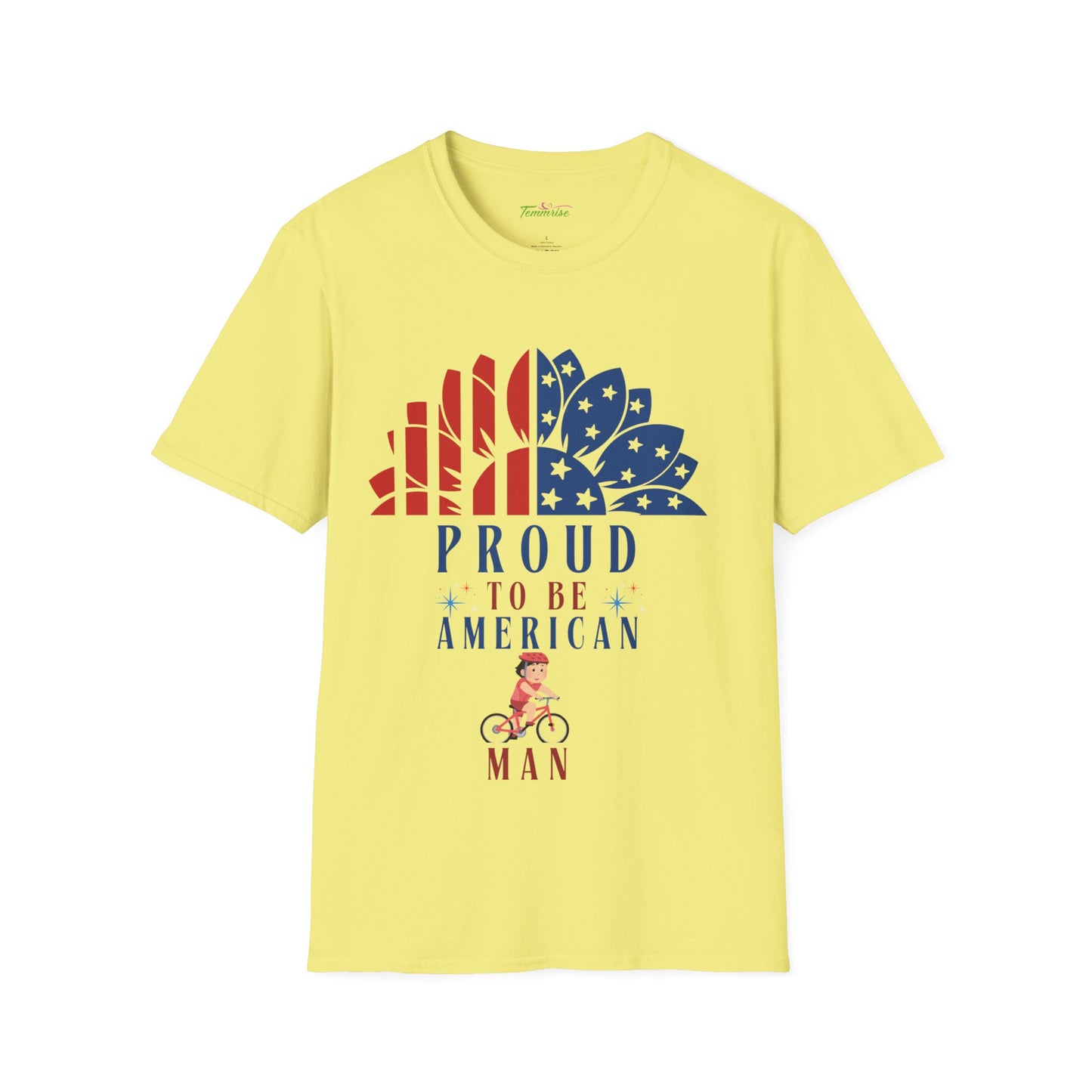 Proud to be American Man - Unisex Softstyle T-shirt  | 4th of July | Patriotic Unisex Softstyle T-shirt   | Summer T-shirt | USA Proud T- shirt | Comfort & Designer T-shirt | Gift idea for Independence Day