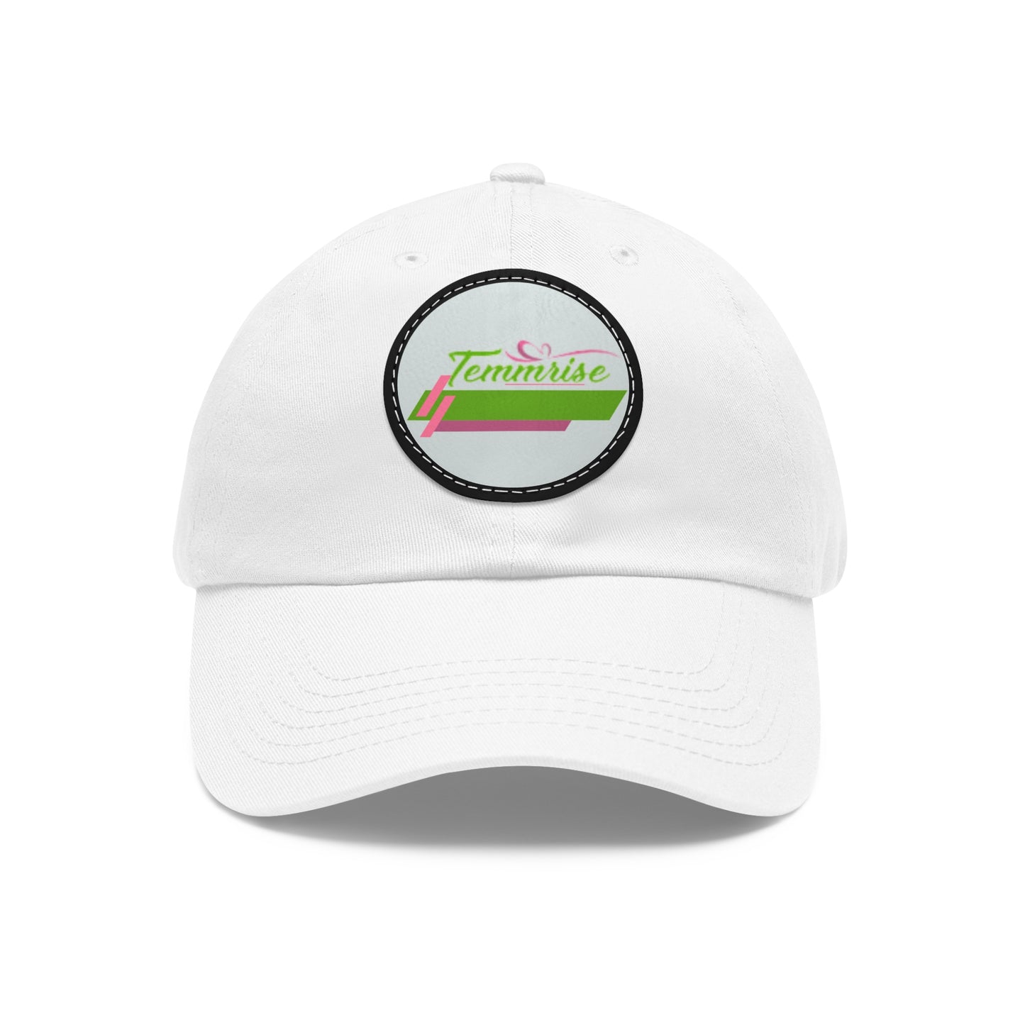 Dad Hat with Leather Patch (Round)