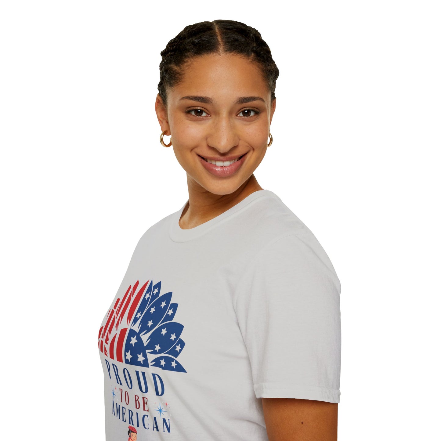 Proud to be American Man - Unisex Softstyle T-shirt  | 4th of July | Patriotic Unisex Softstyle T-shirt   | Summer T-shirt | USA Proud T- shirt | Comfort & Designer T-shirt | Gift idea for Independence Day