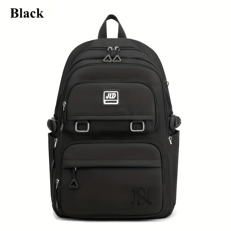 Large Capacity Waterproof Nylon Backpack – Stylish & Versatile Double Shoulder Bag for Students and Travel