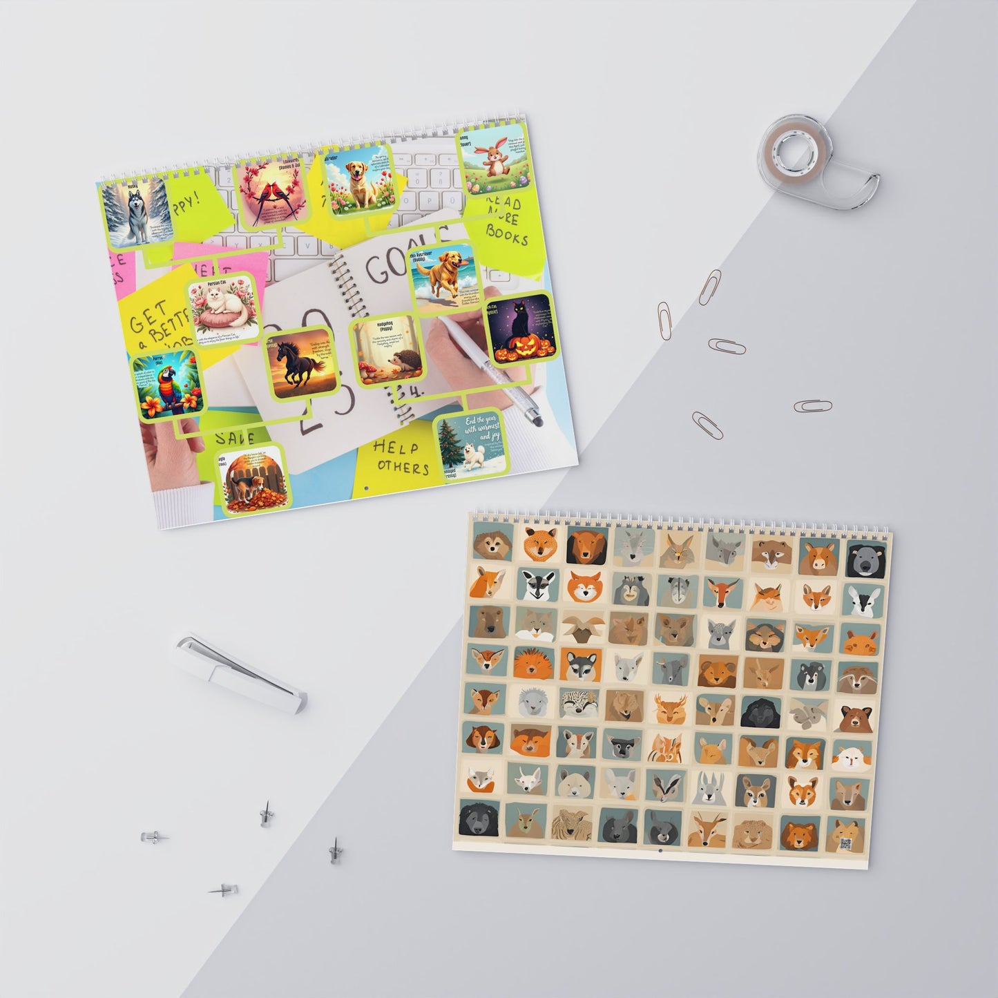 Animals Monthly Theme Wall Calendar 2025 | Gifts Giving Season