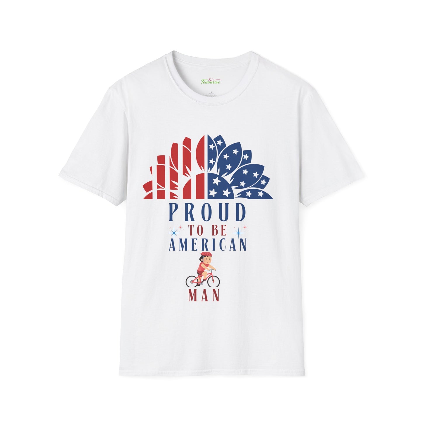 Proud to be American Man - Unisex Softstyle T-shirt  | 4th of July | Patriotic Unisex Softstyle T-shirt   | Summer T-shirt | USA Proud T- shirt | Comfort & Designer T-shirt | Gift idea for Independence Day