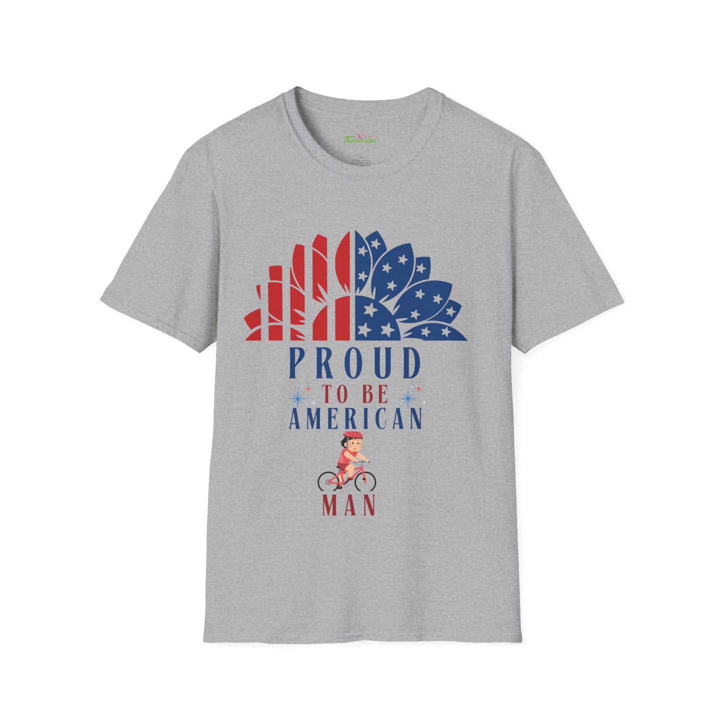 Proud to be American Man - Unisex Softstyle T-shirt  | 4th of July | Patriotic Unisex Softstyle T-shirt   | Summer T-shirt | USA Proud T- shirt | Comfort & Designer T-shirt | Gift idea for Independence Day