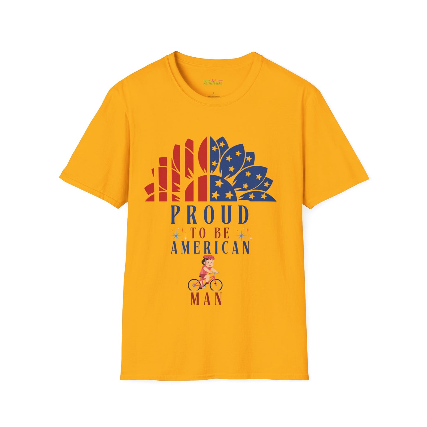 Proud to be American Man - Unisex Softstyle T-shirt  | 4th of July | Patriotic Unisex Softstyle T-shirt   | Summer T-shirt | USA Proud T- shirt | Comfort & Designer T-shirt | Gift idea for Independence Day
