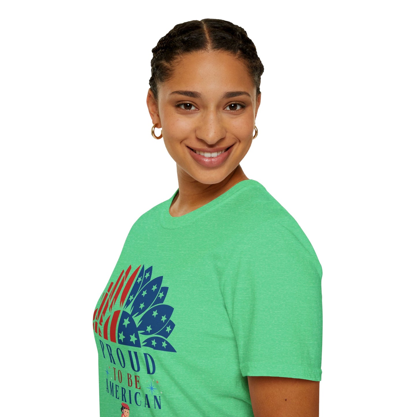 Proud to be American Man - Unisex Softstyle T-shirt  | 4th of July | Patriotic Unisex Softstyle T-shirt   | Summer T-shirt | USA Proud T- shirt | Comfort & Designer T-shirt | Gift idea for Independence Day