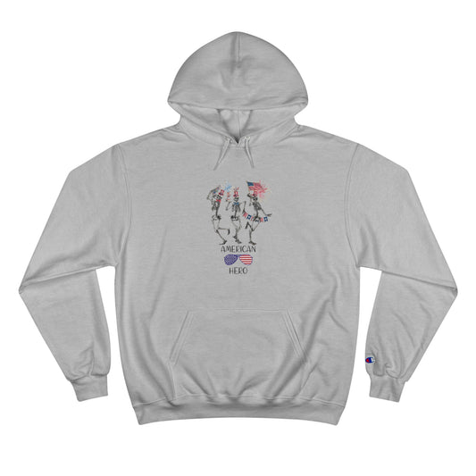 American Hero Champion Unisex Fierce Hoodie  | 4th of July | Patriotic Unisex Fleece Hoodie | Summer hoodies | USA Proud hoodies | Comfort & Designer hoodies | Gift idea for Independence Day