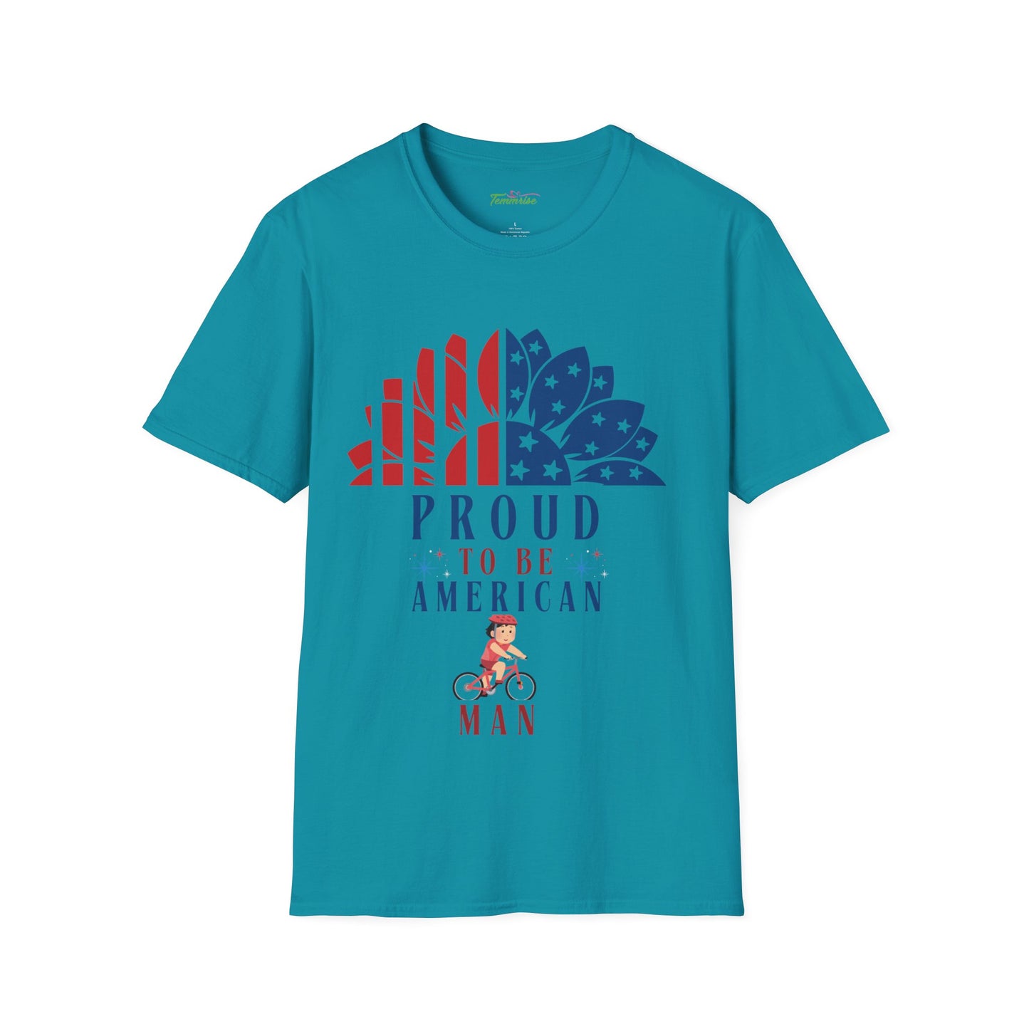 Proud to be American Man - Unisex Softstyle T-shirt  | 4th of July | Patriotic Unisex Softstyle T-shirt   | Summer T-shirt | USA Proud T- shirt | Comfort & Designer T-shirt | Gift idea for Independence Day