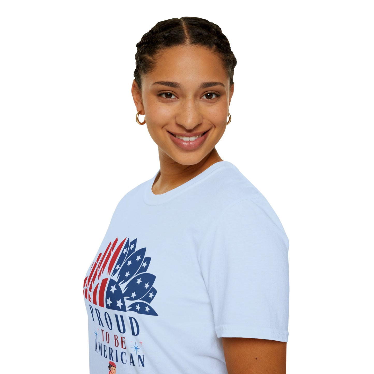 Proud to be American Man - Unisex Softstyle T-shirt  | 4th of July | Patriotic Unisex Softstyle T-shirt   | Summer T-shirt | USA Proud T- shirt | Comfort & Designer T-shirt | Gift idea for Independence Day