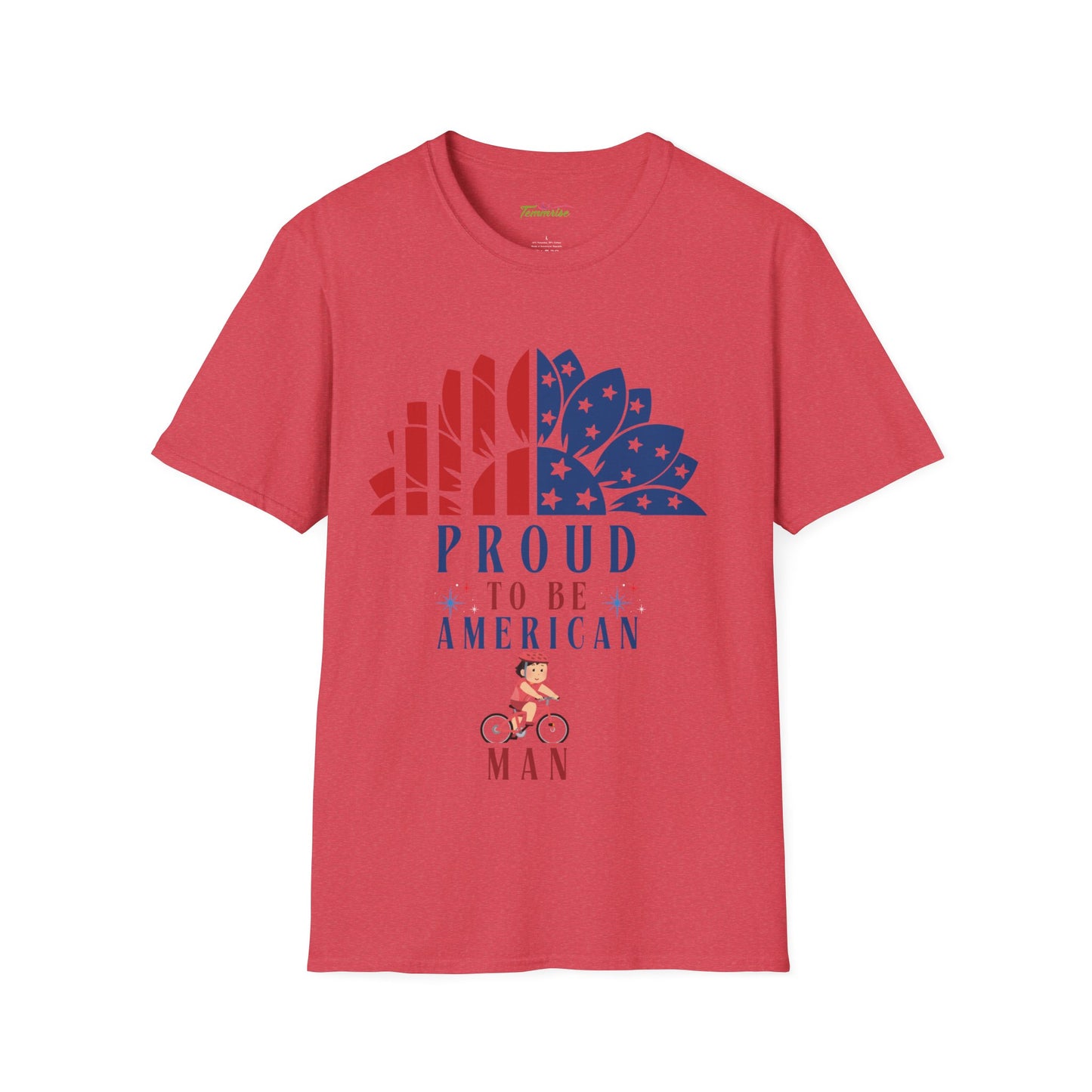 Proud to be American Man - Unisex Softstyle T-shirt  | 4th of July | Patriotic Unisex Softstyle T-shirt   | Summer T-shirt | USA Proud T- shirt | Comfort & Designer T-shirt | Gift idea for Independence Day
