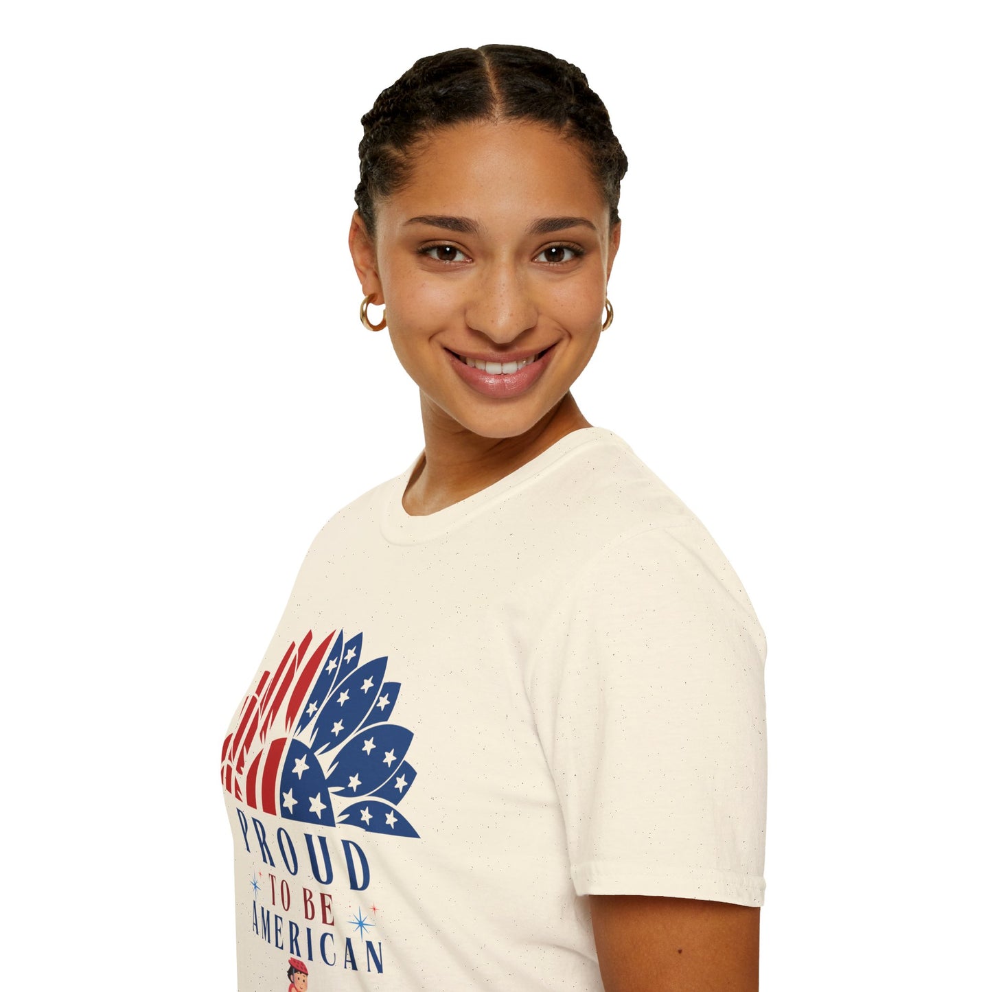 Proud to be American Man - Unisex Softstyle T-shirt  | 4th of July | Patriotic Unisex Softstyle T-shirt   | Summer T-shirt | USA Proud T- shirt | Comfort & Designer T-shirt | Gift idea for Independence Day