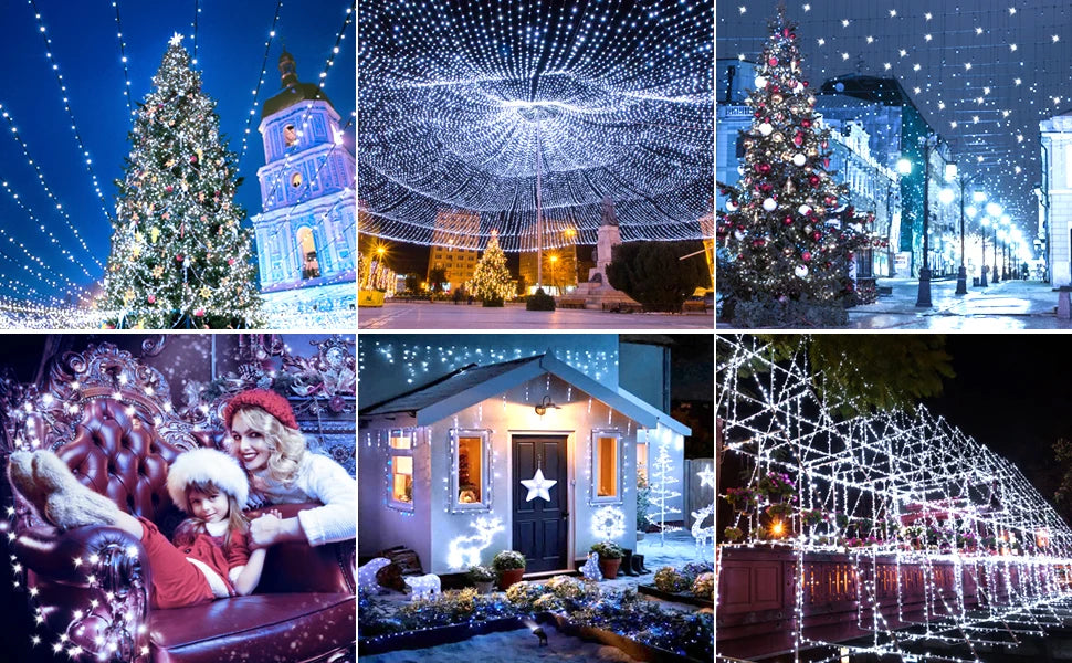 330LED Outdoor Led Solar String Lights Fairy Light Solar Powered Garland Lights 8 Mode 33m Garden Wedding Decoration Waterproof