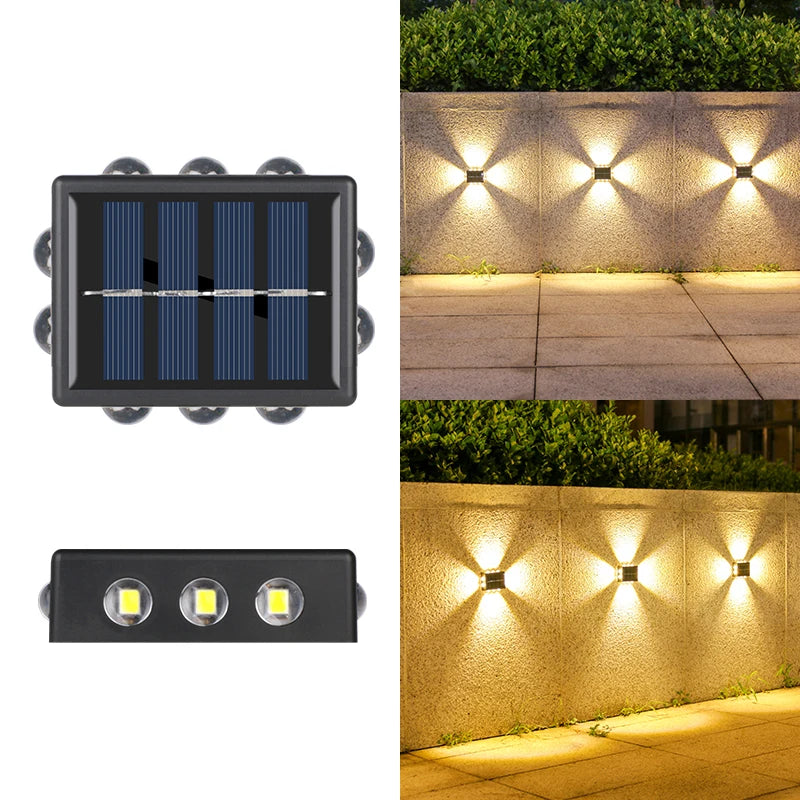 10/12/16 LEDsSolar Outdoor Wall Lights, Weatherproof Garden Lamp, Pathway Lighting  for Stairs Fence Street Camping Home Decor