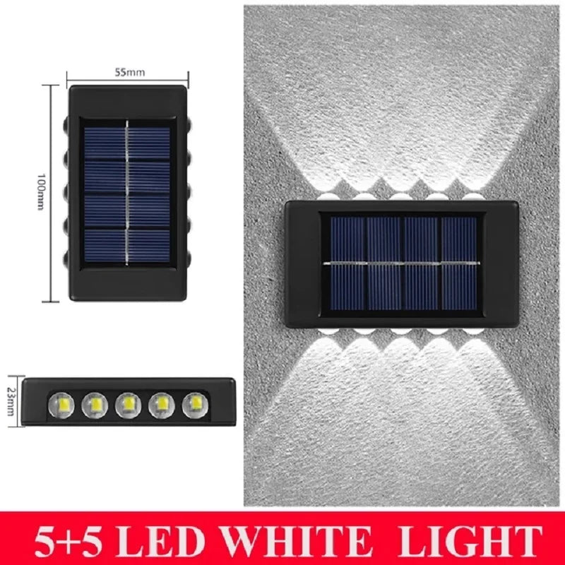 1-4pcs Solar Wall Light Outdoor Up and Down Solar Power Lighting Outdoor Waterproof IP65 Garden Courtyard Villa Landscape Decor