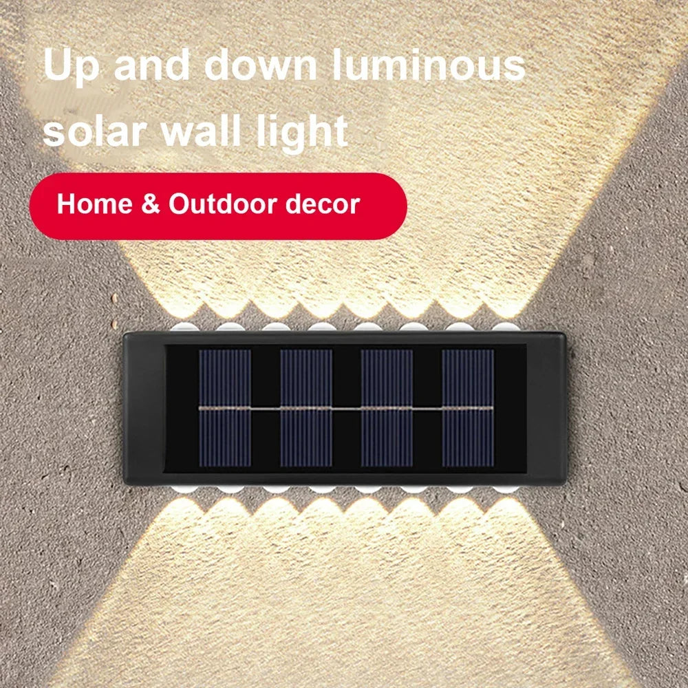 1-4pcs Solar Wall Light Outdoor Up and Down Solar Power Lighting Outdoor Waterproof IP65 Garden Courtyard Villa Landscape Decor