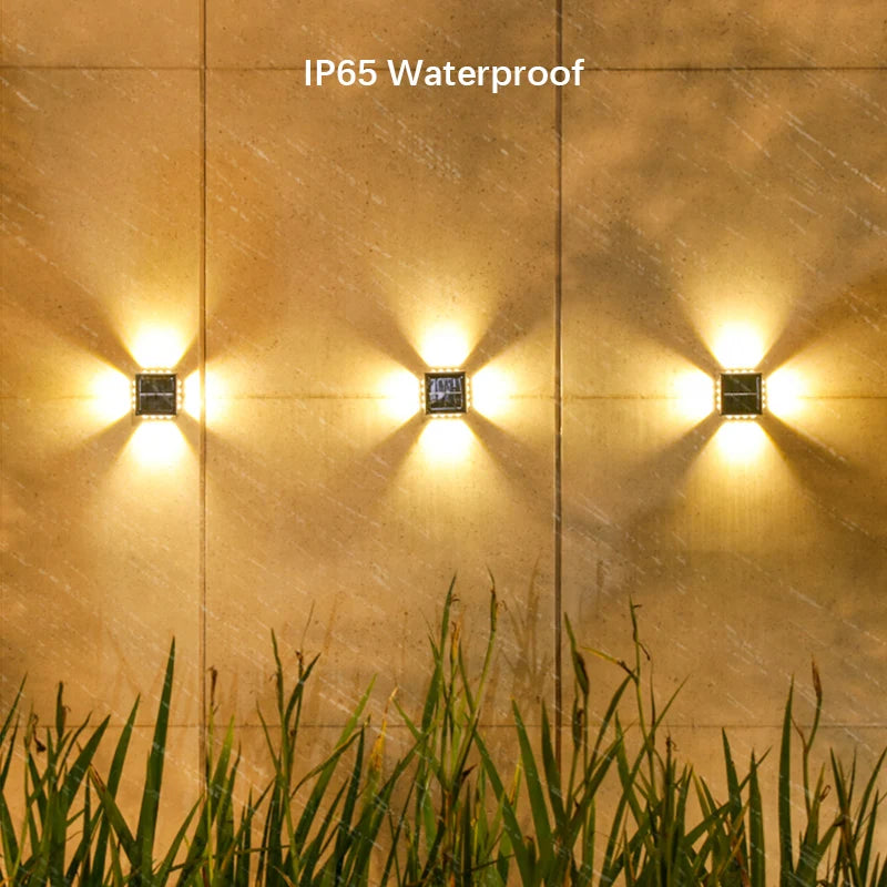 10/12/16 LEDsSolar Outdoor Wall Lights, Weatherproof Garden Lamp, Pathway Lighting  for Stairs Fence Street Camping Home Decor