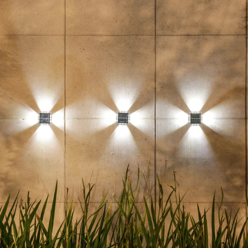 10/12/16 LEDsSolar Outdoor Wall Lights, Weatherproof Garden Lamp, Pathway Lighting  for Stairs Fence Street Camping Home Decor