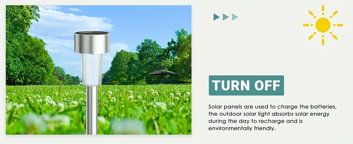 Outdoor Solar Lights Garden Lamp Solar Powered Waterproof Landscape Path LED Light for Yard Backyard Lawn Patio Decorative