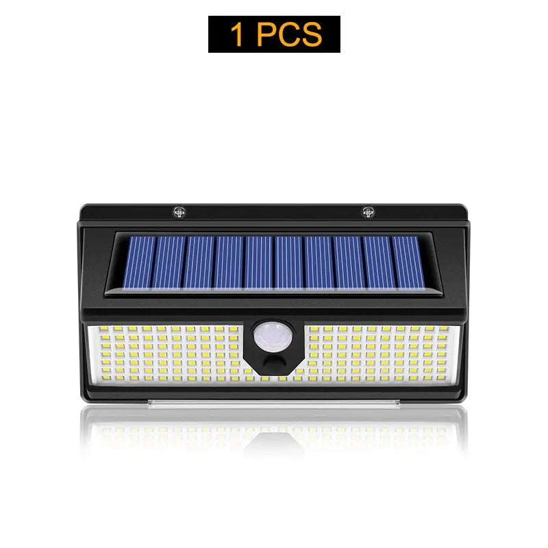 190led Solar Led Light Outdoor Garden Decoration Wall Lamp With 4 Mode IP65 Waterproof Solar Motion Sensor Light For Yard Door