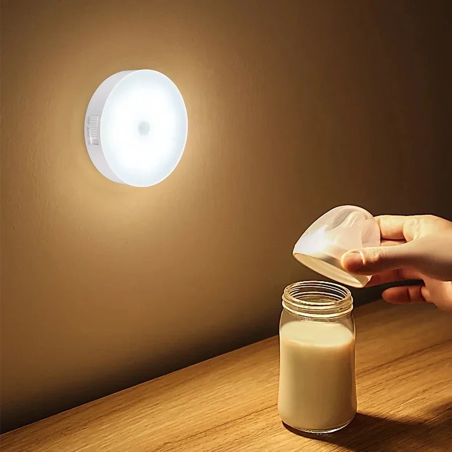 Motion Sensor Light USB Rechargeable Night Light LED Lamp for Kitchen Bedroom Stairs Hallway Cabinet Closet Wardrobe Nightlight