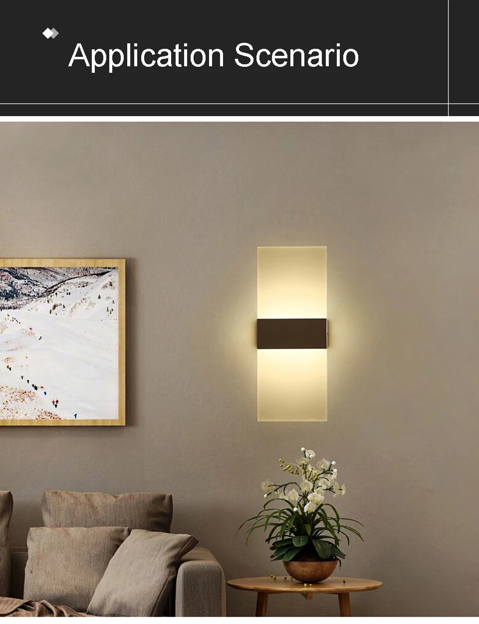 USB Rechargeable LED Wall Lamp – Touch & Motion Sensor Night Light