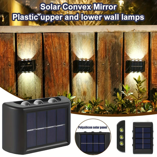 1-4pcs Solar Wall Light Outdoor Up and Down Solar Power Lighting Outdoor Waterproof IP65 Garden Courtyard Villa Landscape Decor