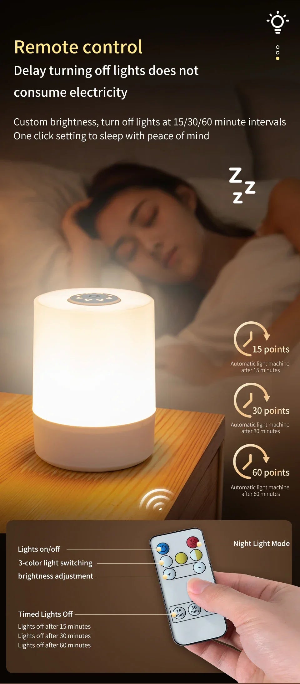 Touch Led Night Lights Dimmable Bedside Desktop lampe led Rechargeable Reading Table Lamps Bedroom Lighting living room decor
