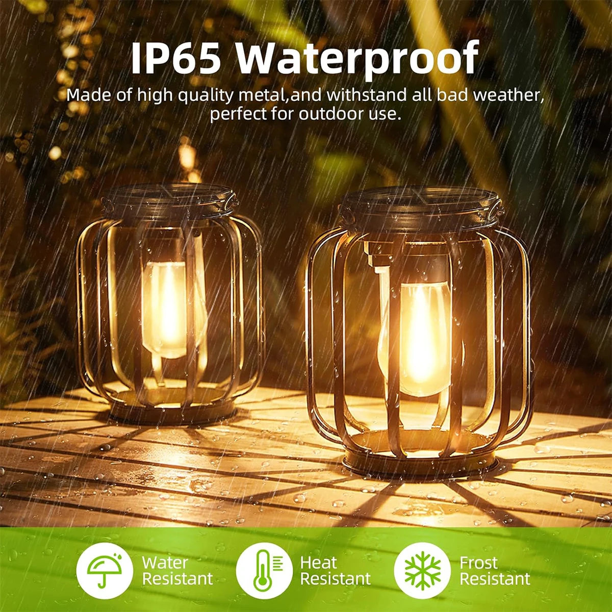 Solar Lantern Led Light 3000k Garden Lamps Auto On/off Sensor Lights Outdoor Waterproof Patio Yard Decoraiton Decoration Hanging