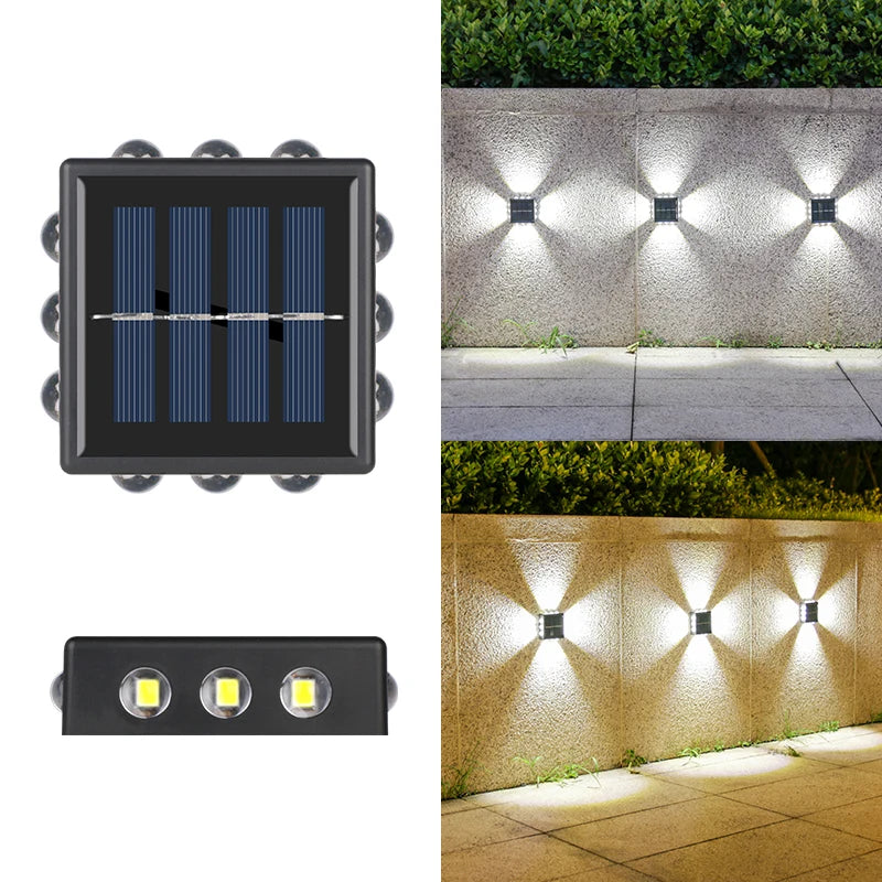 10/12/16 LEDsSolar Outdoor Wall Lights, Weatherproof Garden Lamp, Pathway Lighting  for Stairs Fence Street Camping Home Decor