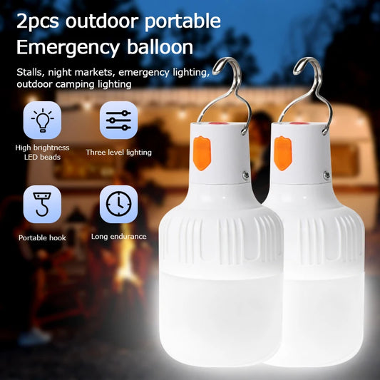 Rechargeable LED Camping Lanterns | Portable Indoor/Outdoor | Emergency Lights with Hook