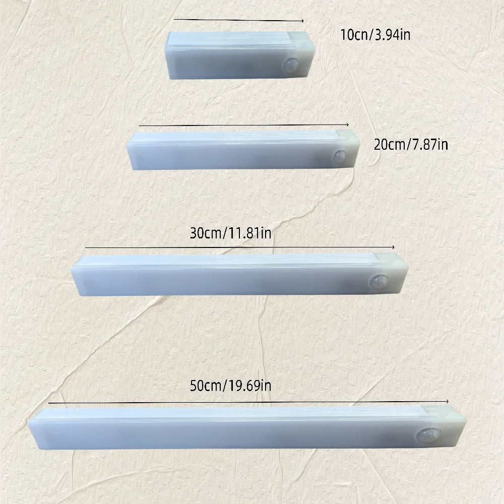 LED Night Light Motion Sensor Light Wireless Type C Rechargeable Light Cabinet Wardrobe Lamp Staircase Backlight For Kitchen