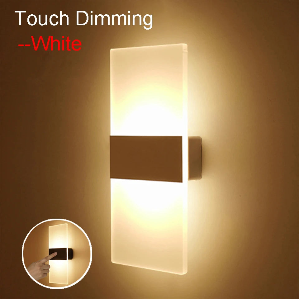 USB Rechargeable LED Wall Lamp – Touch & Motion Sensor Night Light