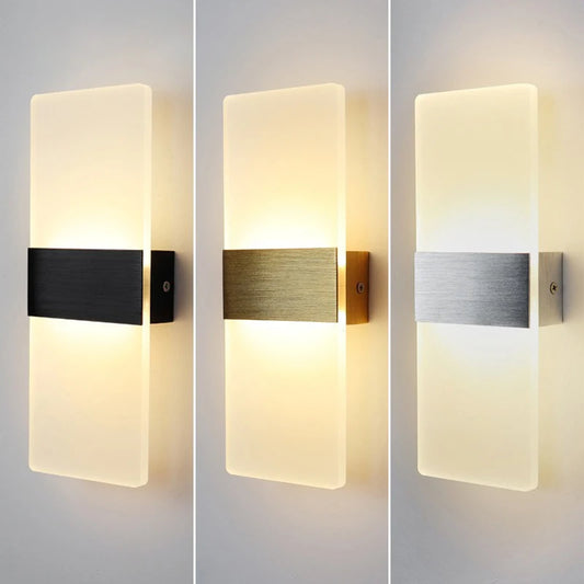 Modern LED Acrylic Wall Light – Slim Decorative Fixture for Bedroom & Hallway
