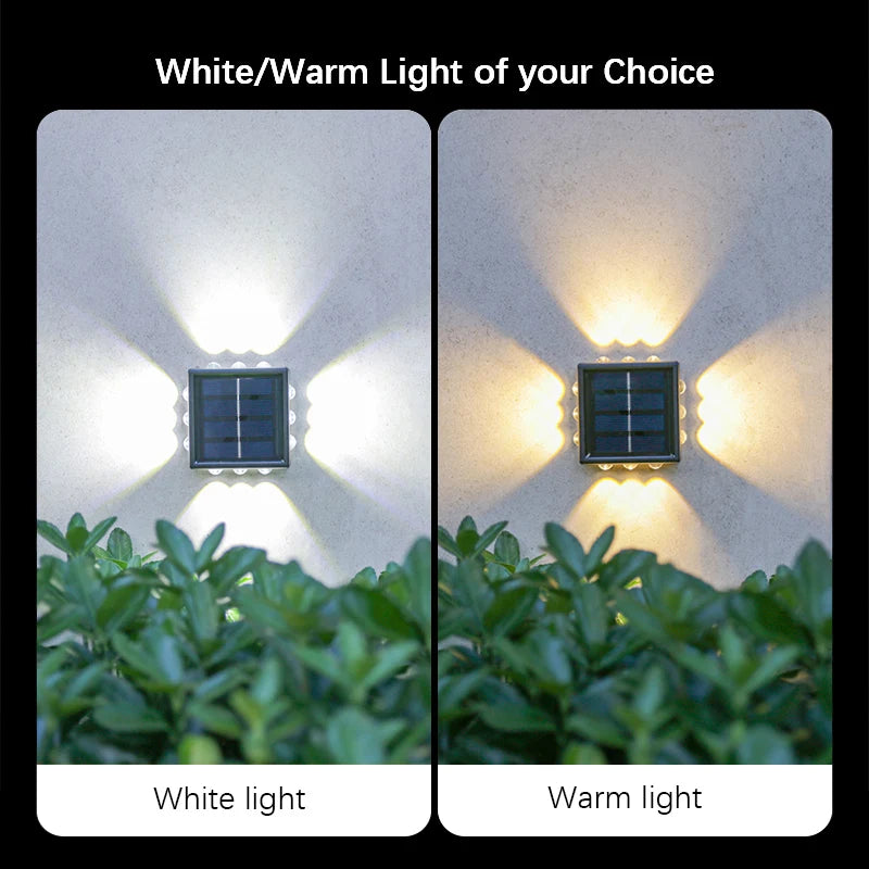 10/12/16 LEDsSolar Outdoor Wall Lights, Weatherproof Garden Lamp, Pathway Lighting  for Stairs Fence Street Camping Home Decor