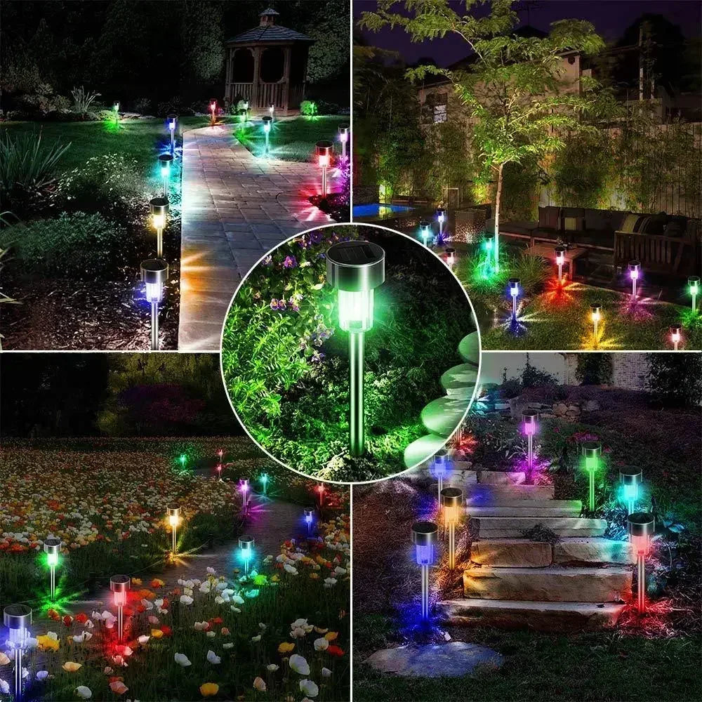 Outdoor Solar Lights Garden Lamp Solar Powered Waterproof Landscape Path LED Light for Yard Backyard Lawn Patio Decorative