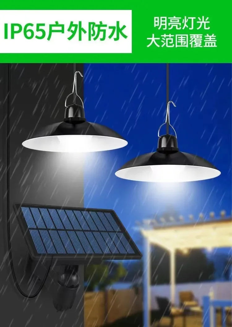 Solar Pendant Light IP65 Waterproof Led Solar Powered Lamp with Remote Control Chandelier Camping Outdoor Garden Hanging Lights