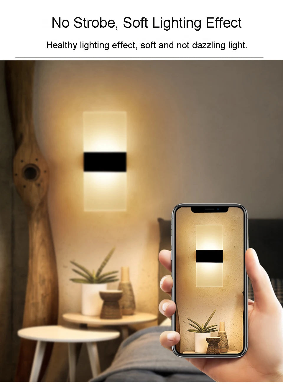 USB Rechargeable LED Wall Lamp – Touch & Motion Sensor Night Light