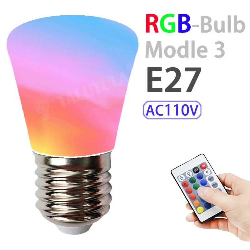 16 RGB LED Light Bulb 16 Colors with Remote | E27 Dimmable 220V Mood Lighting