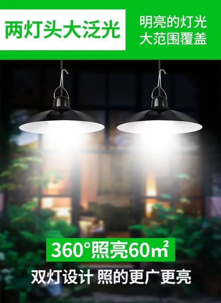 Solar Pendant Light IP65 Waterproof Led Solar Powered Lamp with Remote Control Chandelier Camping Outdoor Garden Hanging Lights