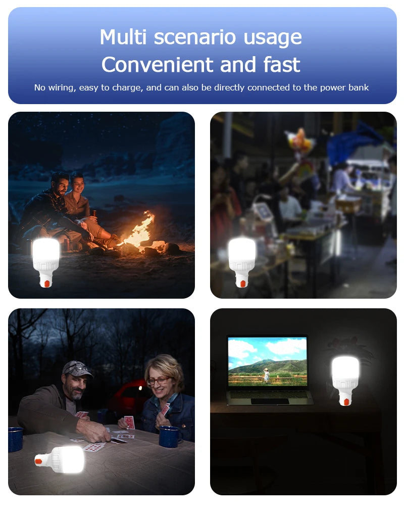 Rechargeable LED Camping Lanterns | Portable Indoor/Outdoor | Emergency Lights with Hook
