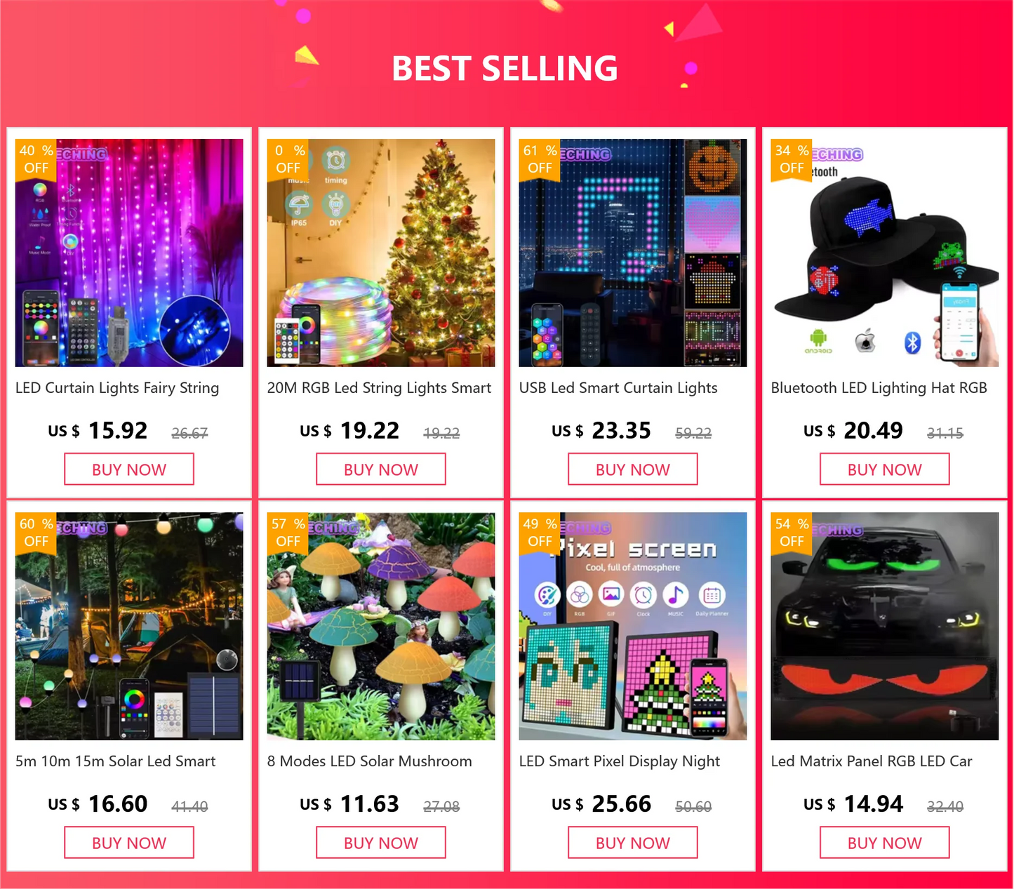 400LEDs Smart Curtain Lights Bluetooth App LED String RGB Fairy Lights DIY Music Change Display for Window Bedroom Decoration